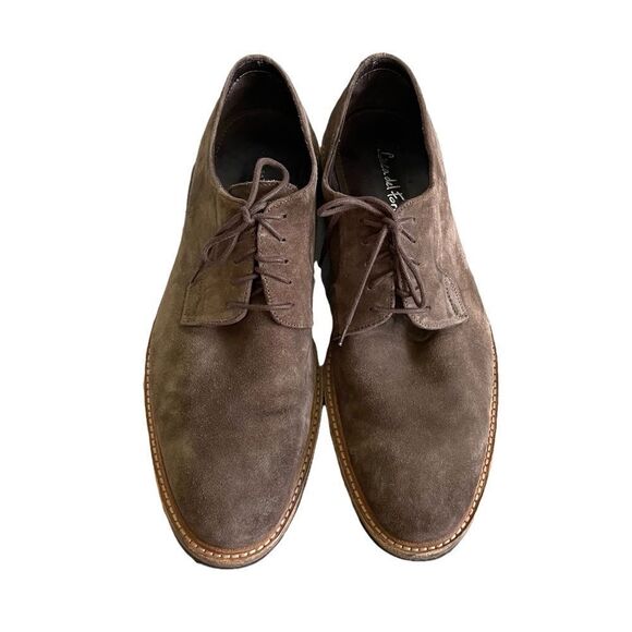 LUCA DEL FORTE Men’s Tan Brown Taupe Suede Lace Up Shoes 44 - Picture 5 of 12